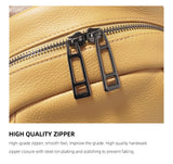 Zency Soft Genuine Leather Women Small Casual Backpack Travel Rucksack Shoulder Bag Purse Preppy Style Mochila 2025