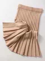 Elegant Knit Pleated Mini Skirt for Women