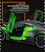 1:24 Scale Lamborghini SCV12 Diecast Car Model with Sound and Light Effects, Spring-Loaded Action