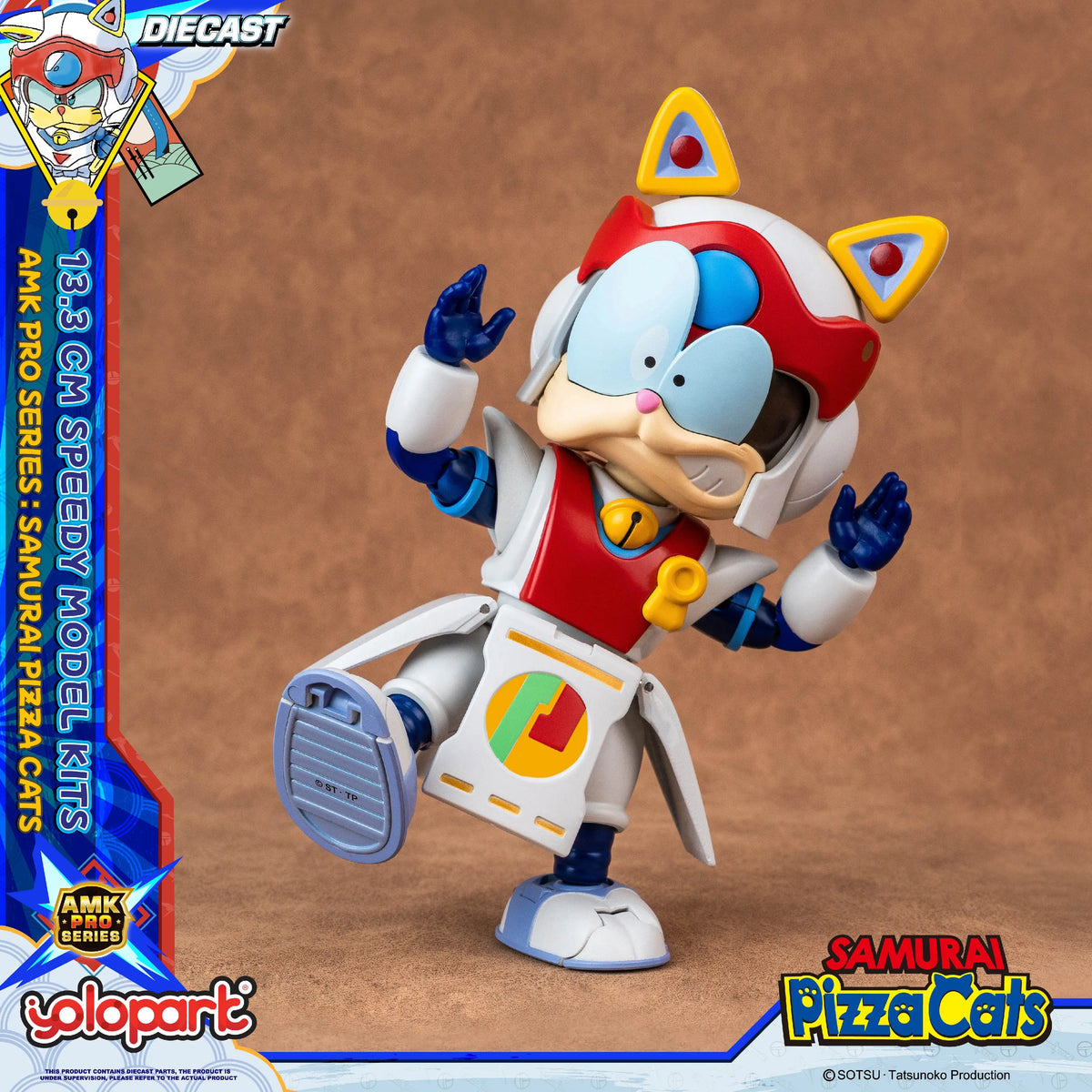 YOLOPARK 13.3cm Samurai Pizza Cats AMK PRO Series Speedy Model Kit TOY Gift For girl boy