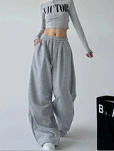 Women's High-Waist Wide-Leg Drawstring Pants