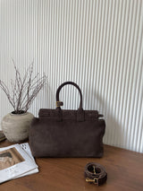Motingsome 100% Natural Suede Bag Women Tote Luxury Designer Bags Roomy Casual Tote Crossbody Fashionable Handbag and Purses New