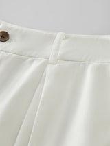FSLE 2025 Summer Old Money Vest Wide-Leg Pants Set Vintage Tailored Two-Piece Adjustable Waist Eco Linen for Boardroom to Brunch