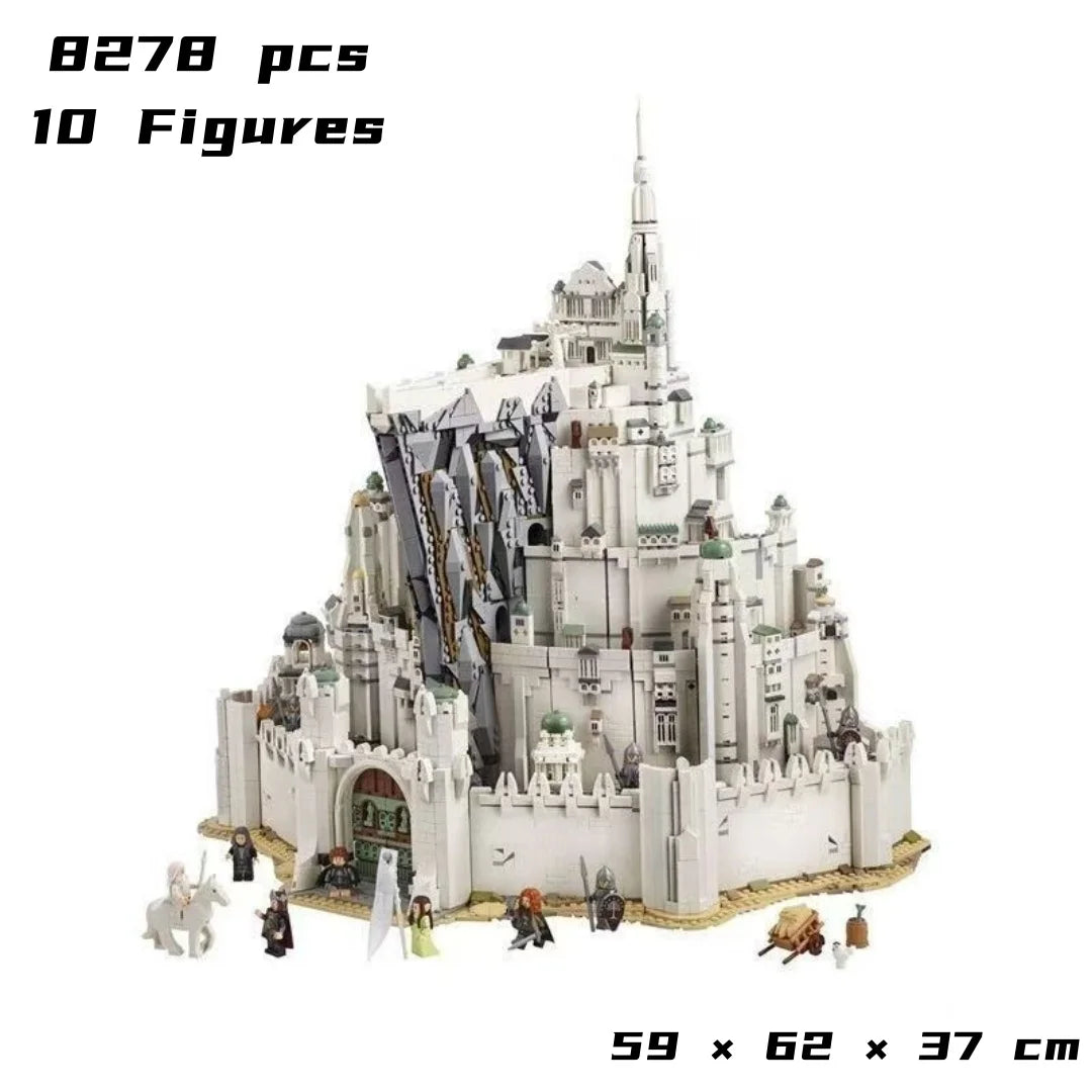 Educational 2026 Assembly 8278pcs DIY Bricks Building Blocks Suitable The City Capital Minas Tirith Model Gifts for Adults Toys