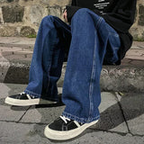Men's Korean Wide-Leg Jeans – Relaxed Streetwear Fit