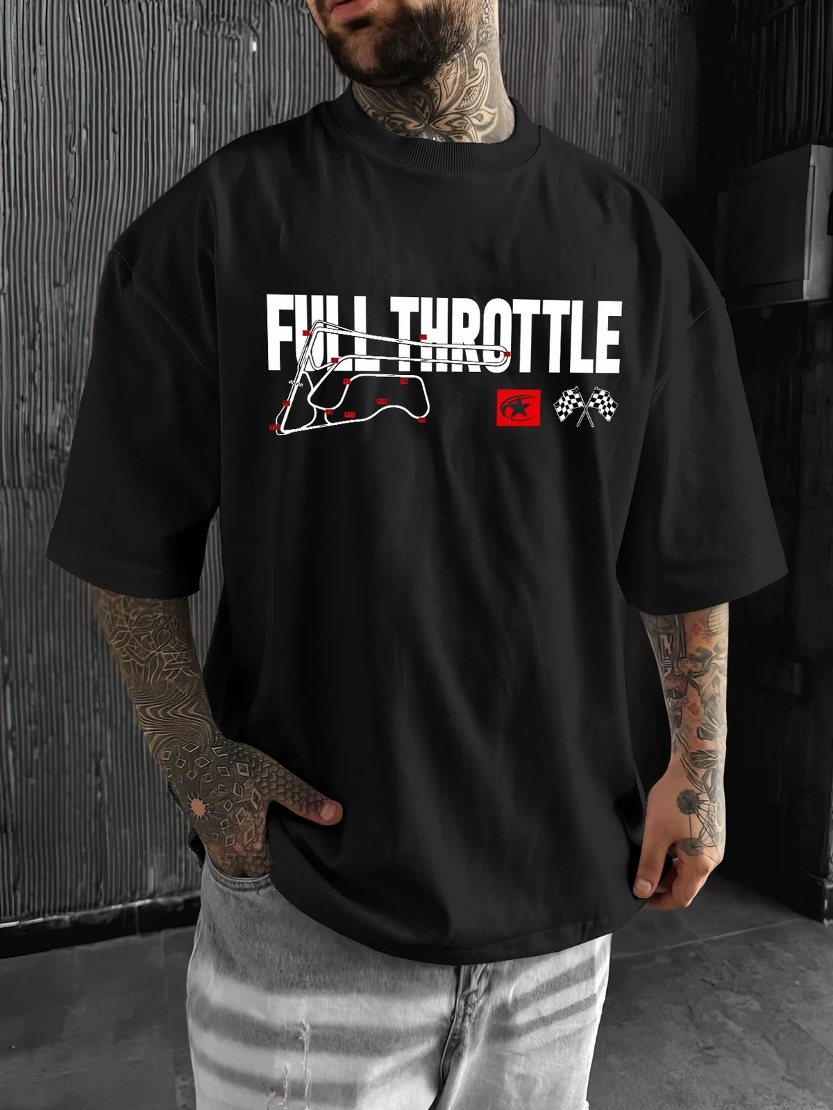 Unisex Formula Racing Cotton T-Shirt | Loose Fit