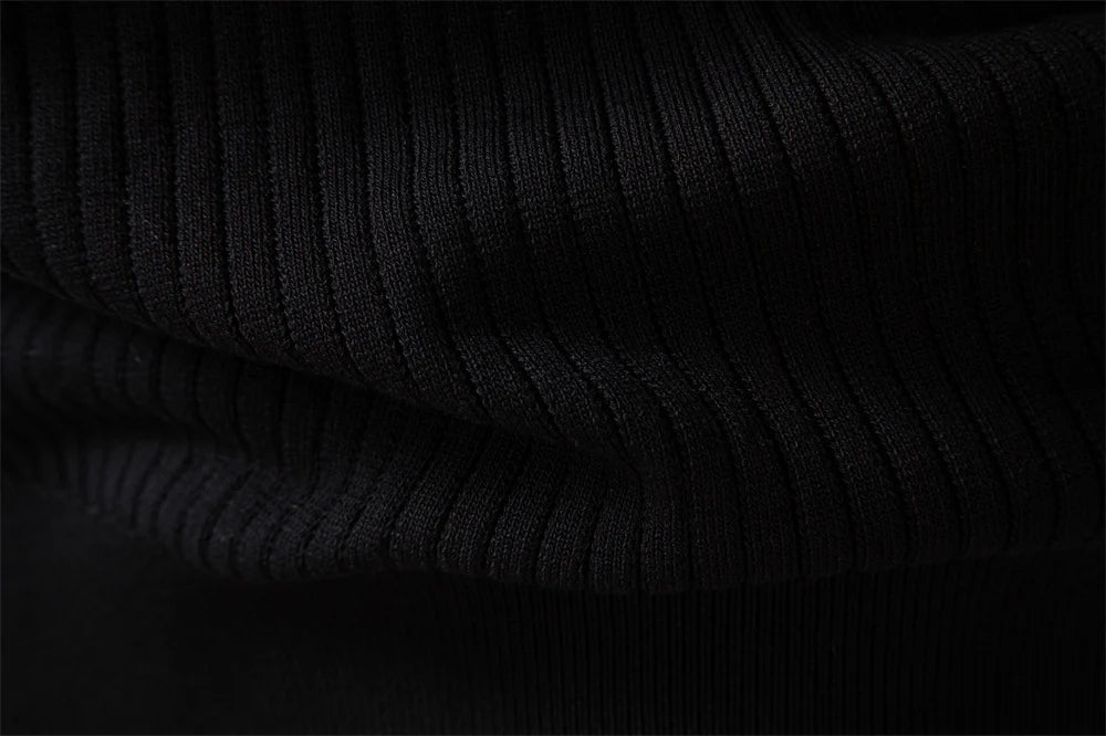 AIOPESON Ribbed Stripe Polo Shirt – Men's Long Sleeve