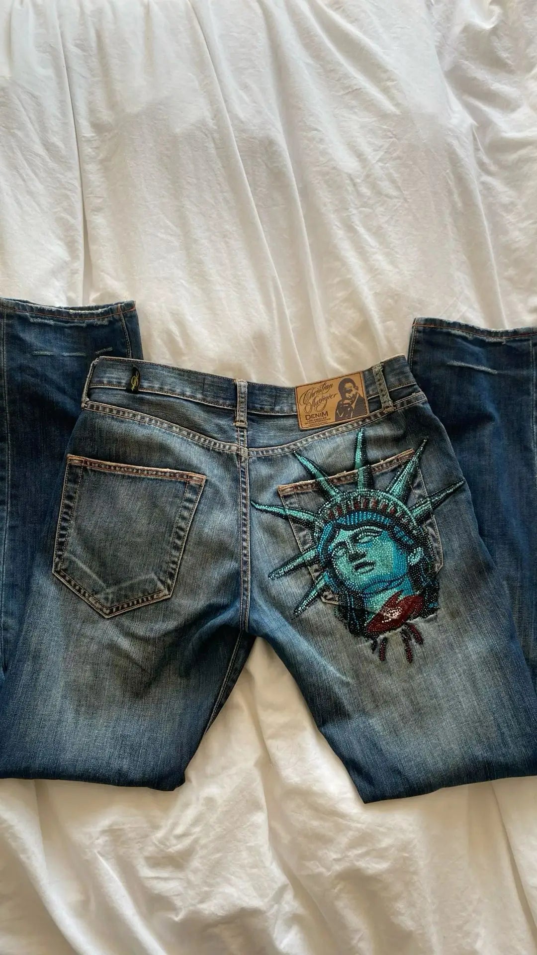Y2K Liberty Diamond Wide-Leg Jeans