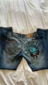 Y2K Liberty Diamond Wide-Leg Jeans
