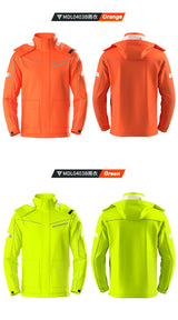 Men's Waterproof Motorcycle Rain Suit – Reflective Split Jacket & Pants