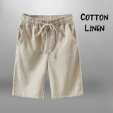 Men's Cotton Linen Drawstring Shorts