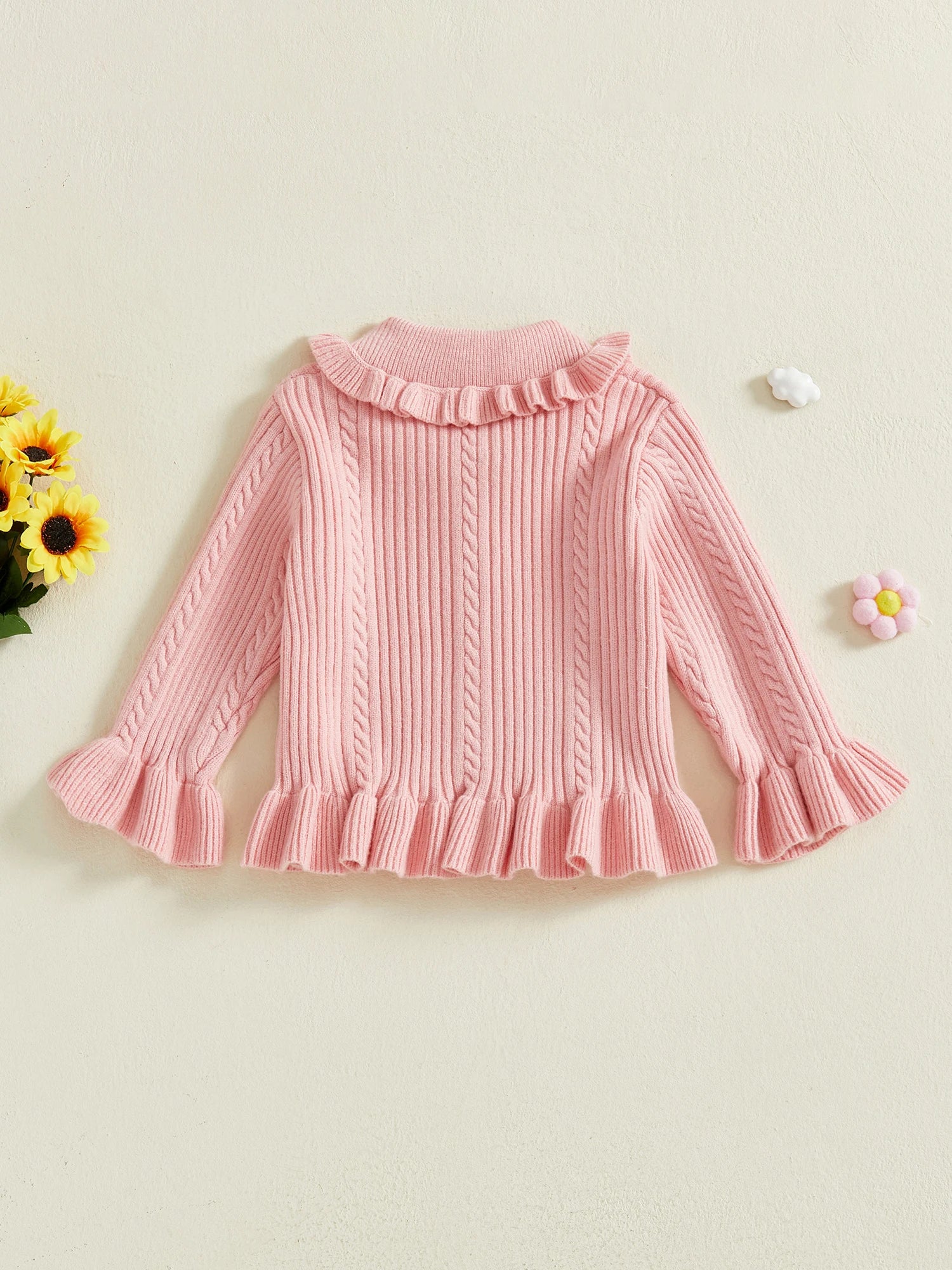 Classic Baby Girl V-Neck Knit Cardigan