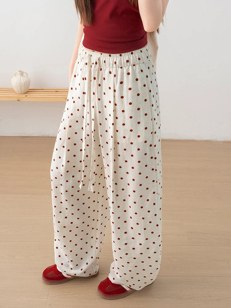 Women's Linen Blend Wide-Leg Pants