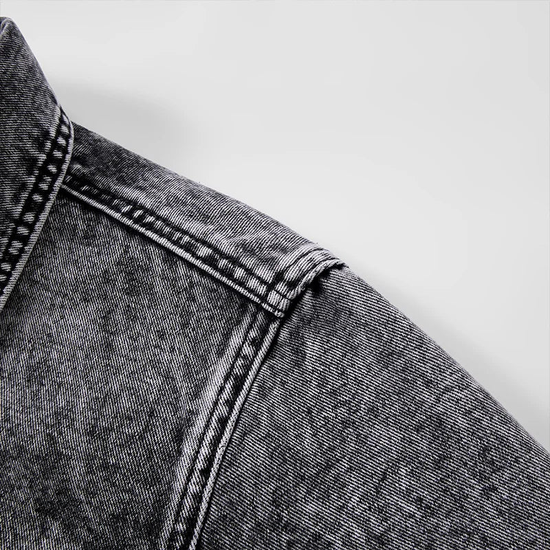 Washed Heavyweight Denim Jacket – Vintage Workwear