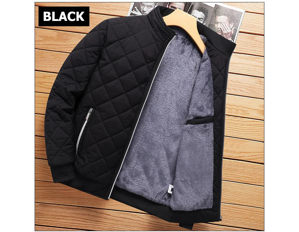 DIMUSI Men's Thermal Fleece Windbreaker Jacket