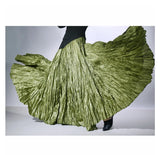 Elegant High-Waist Pleated Maxi Skirt for Women