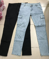 Men's Slim Fit Stretch Denim Cargo Jeans