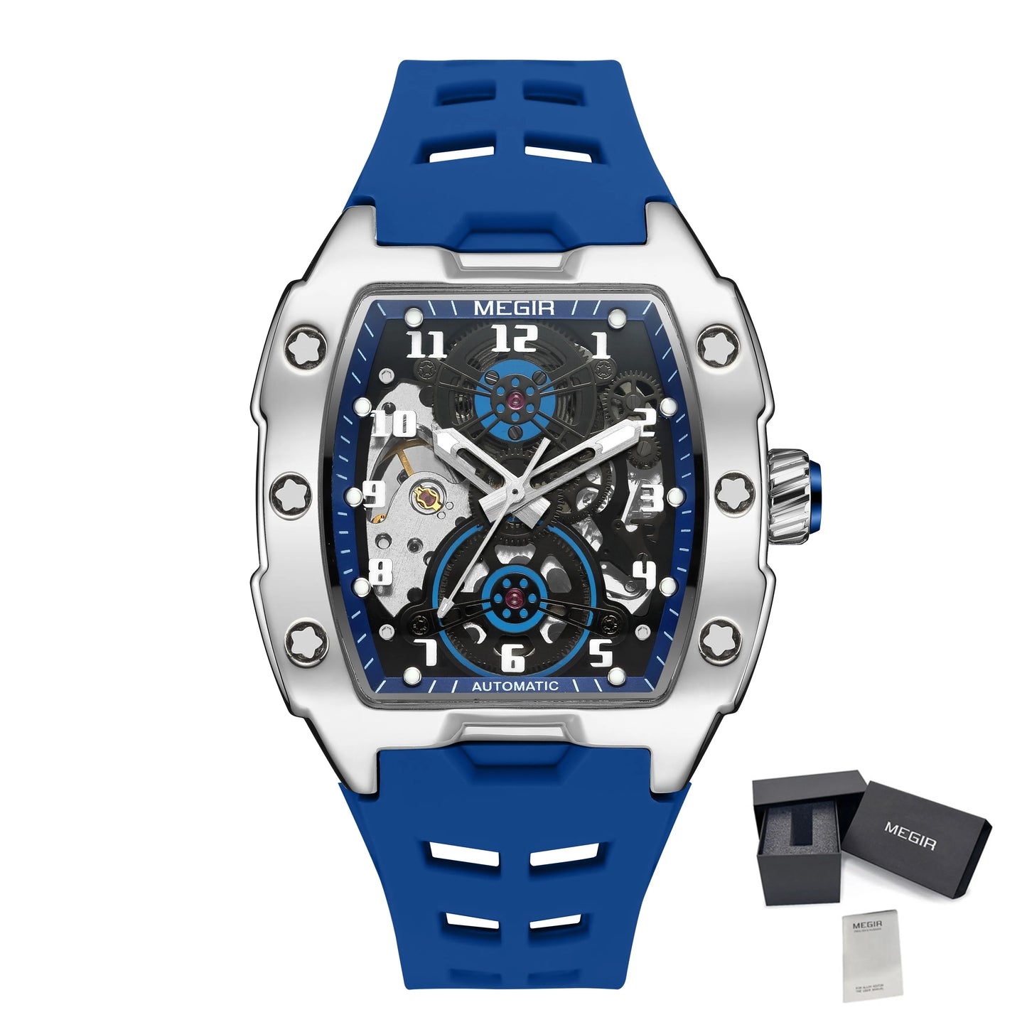 Luxury Automatic Skeleton Watch – Waterproof Silicone Sport Wristwatch