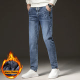 Men's Fleece-Lined Slim Straight Jeans