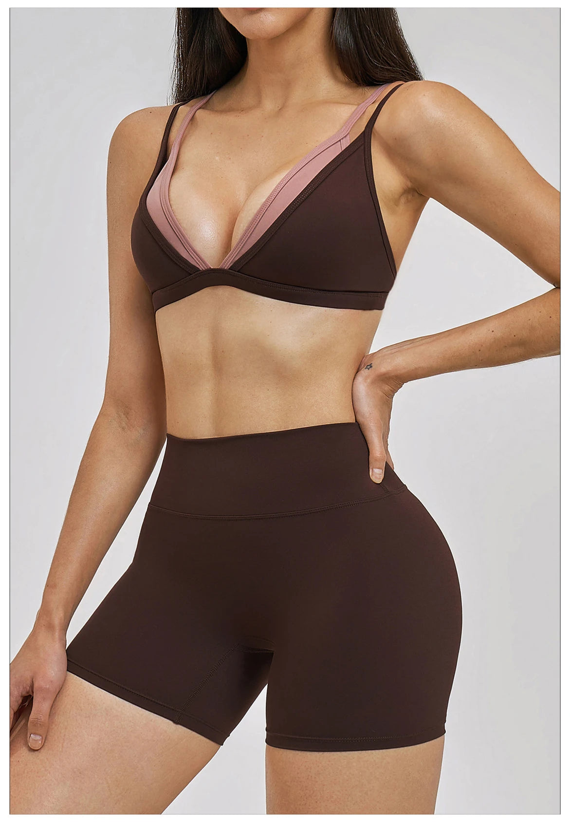 Yoga Sets 2PCS Women's Tracksuit Fitness Outfits Sportswear Workout Set Sports Bra High Waist Leggings Gym Clothing Sports Suits