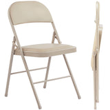JHK Faux Leather Folding Chair Set of 2 | Elegant & Sturdy