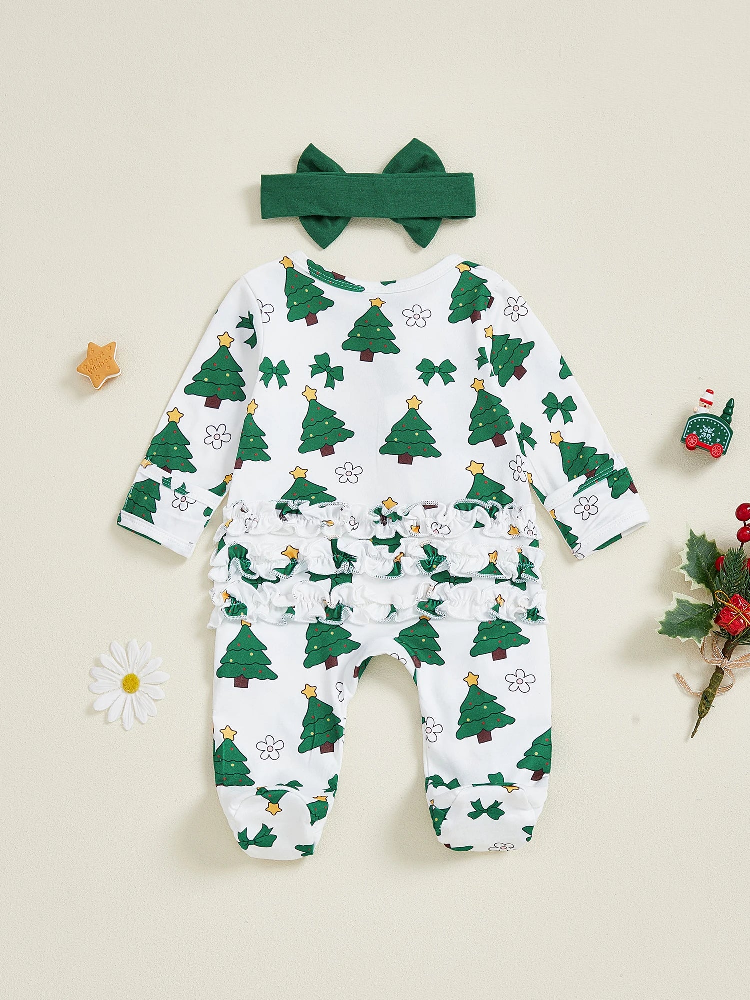 Baby Reindeer Christmas Romper Set