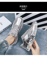 Men's Glitter Lace-Up Streetwear Sneakers