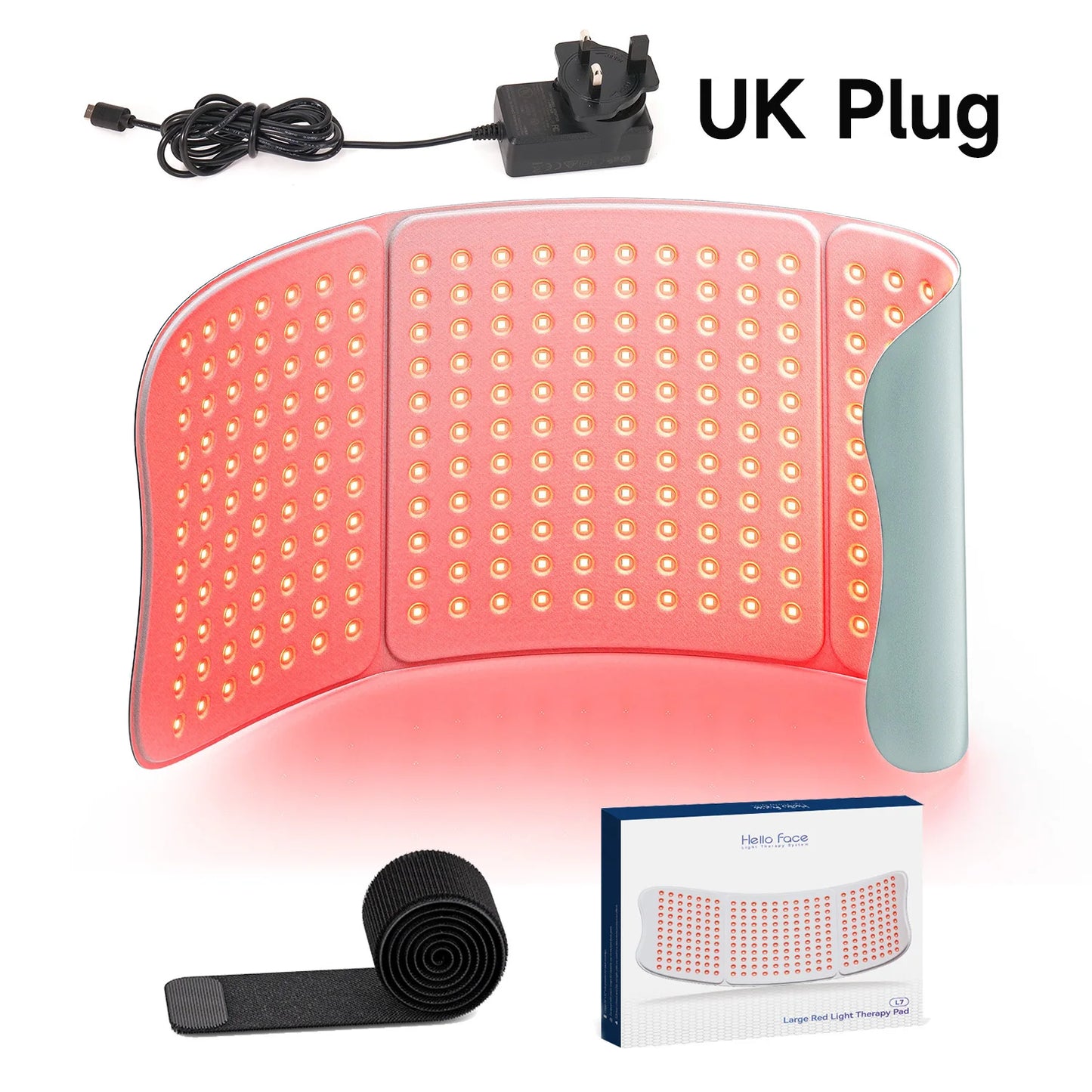 Upgraded Hello Face L7 Large Red Light Therapy Mat 792pcs LEDs 660 & 850nm Infrared Light Therapy Pad For Full Body Pain Relief