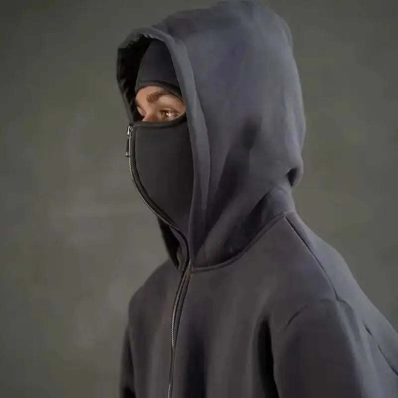 Minimalist Hooded Zip Sweatshirt