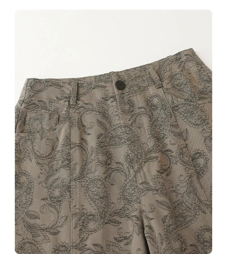 CHIC VEN New Women Jeans Loose Casual High Waist Wide Leg Denim Pants Paisley Female Trousers Spring Autumn 2026