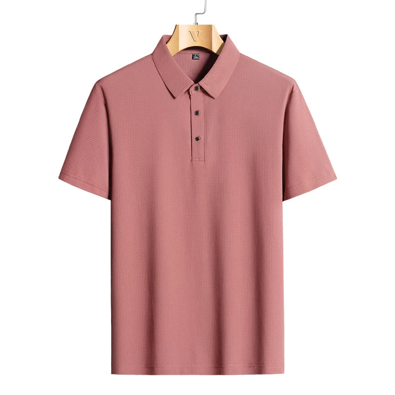 Men's Breathable Mesh Polo Shirt – Ice Silk Summer Top