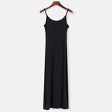 Elegant O-Neck Knit Maxi Dress