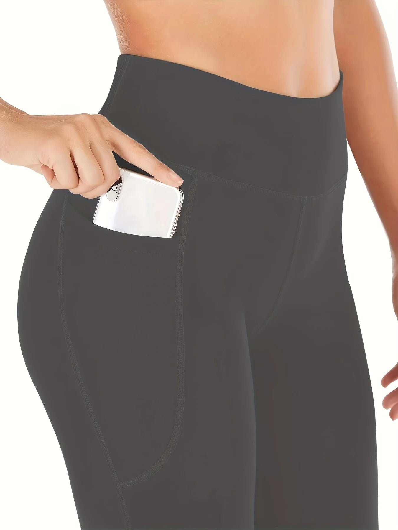 High-Waisted Flare Yoga Pants with Pockets