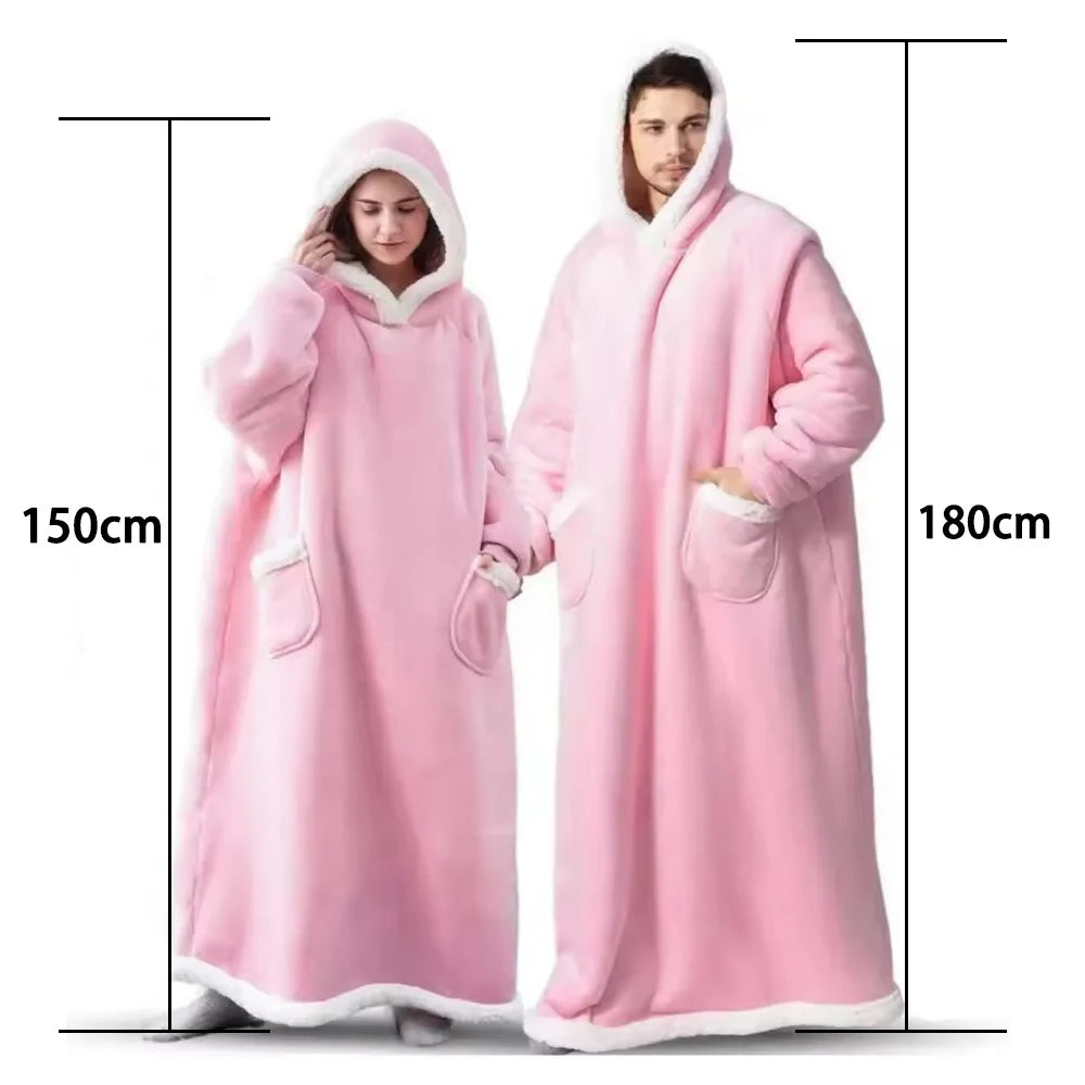 Oversized Hooded Blanket Robe