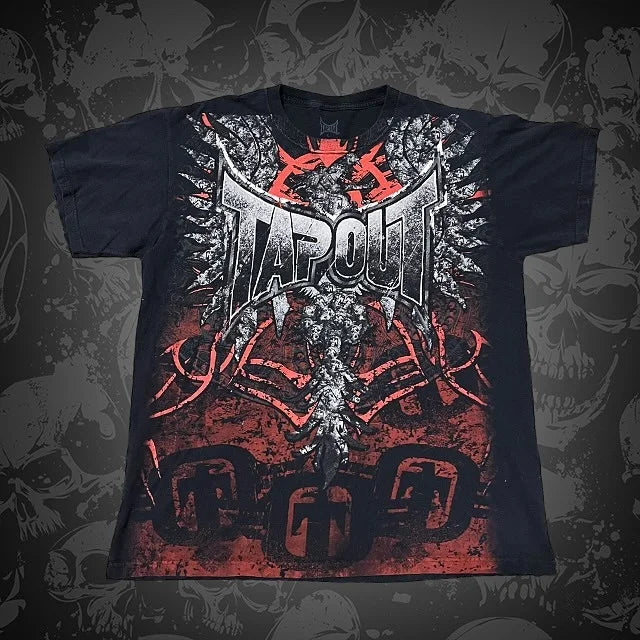 Men's Affliction Style Y2K Graphic Tee – Double-Sided Print