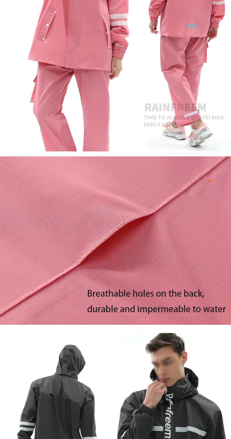 Waterproof Reflective Rain Suit – Jacket & Pants Set