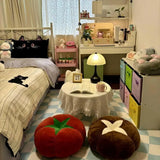 ins cute soft cute mushroom tomato futon cushion bed cushion doll throw pillow lazy living room sofa pillow