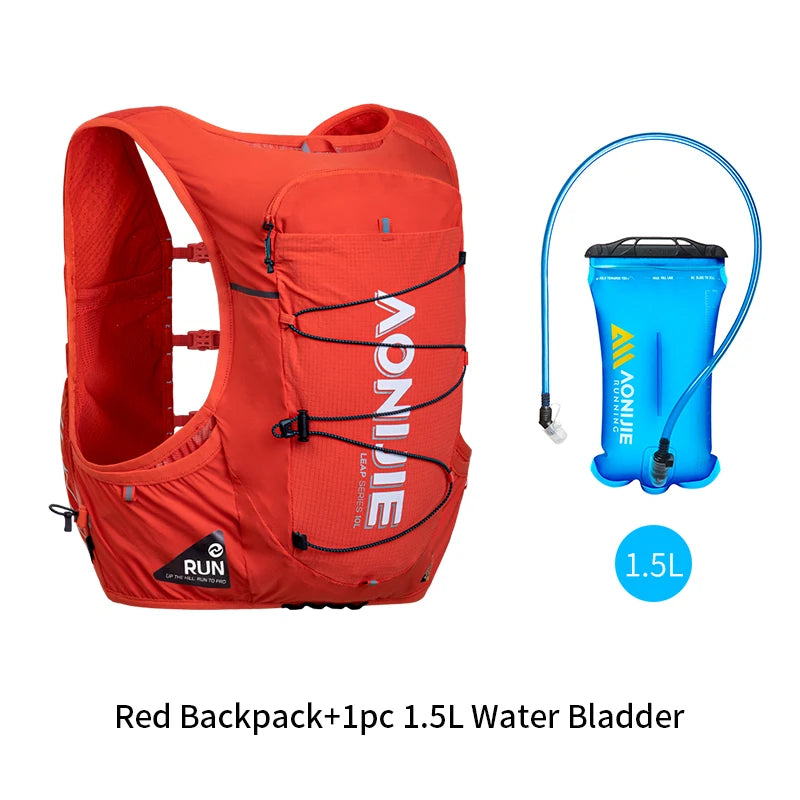 AONIJIE C9116 Unisex 10L Sports Running Backpack Lightweight Off-Road Hydration Pack for Hiking Off-road Cycling Race Marath