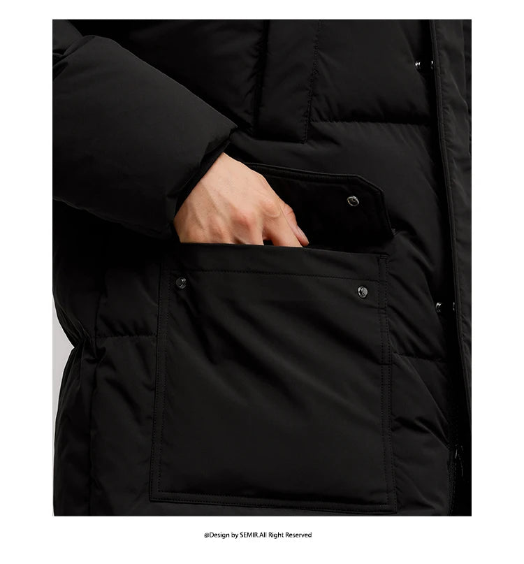 Semir Men's Premium Long Down Jacket | Waterproof