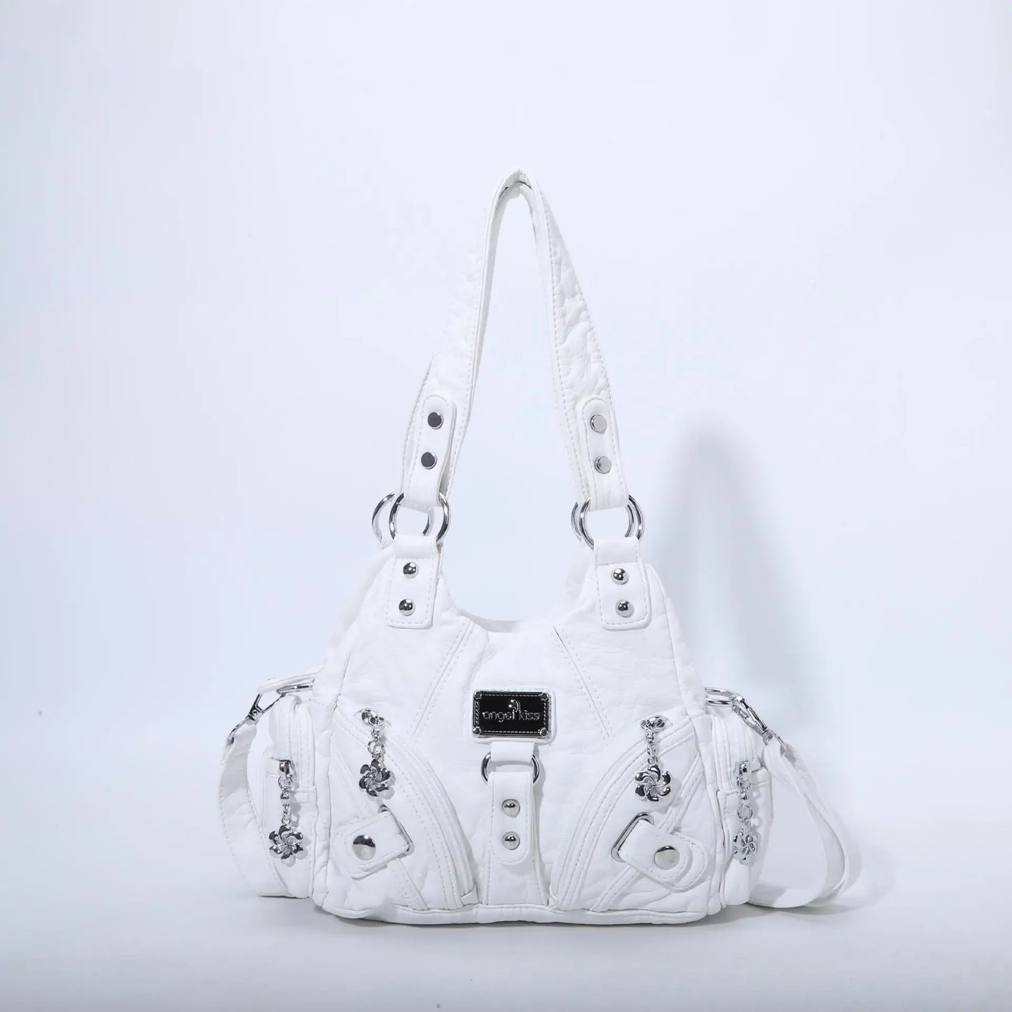 Angelkiss Women Handbags Rose Soft Tote Bag Small Top-handle Purse Fashion Satchel Multi-Pockets Shoulder Bag Hobos Phone Pack