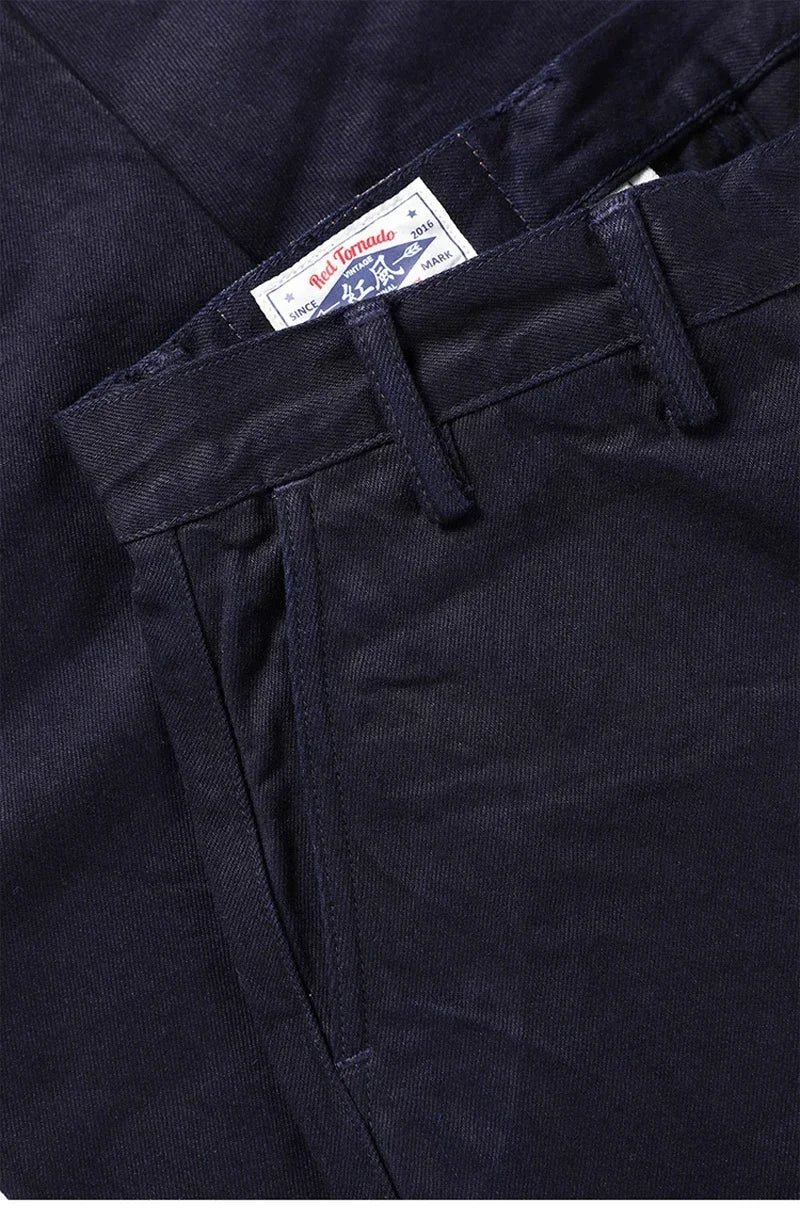 Red Tornado Officer Trousers – 14oz Indigo Selvedge Denim