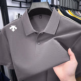 Men's Luxury Cotton Polo | Geometric Print Summer Shirt