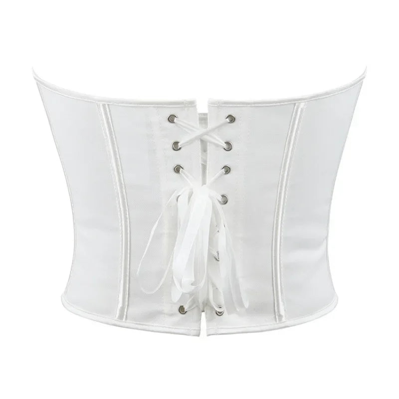Leopard Print Strapless Corset Crop Top - USA Made Quality