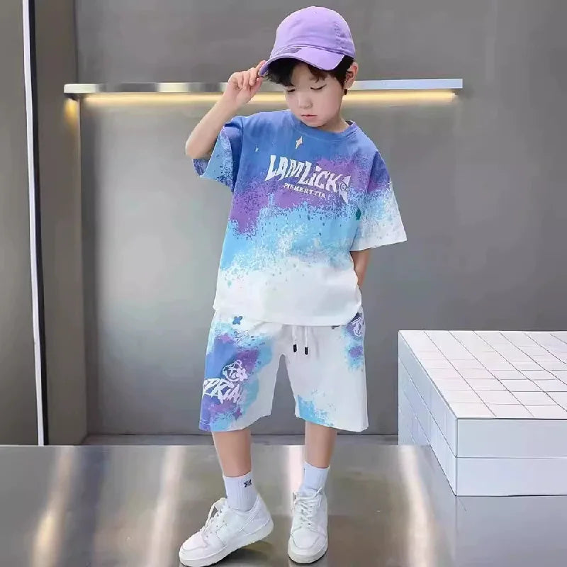 Teen Summer Gradient Tee & Shorts Set