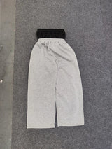 Embroidered Streetwear Pants | Unisex Double-Waist Graphic Bottoms