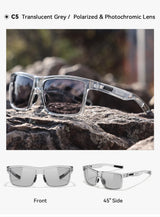 KDEAM Oversized Men's Sunglasses Polarized TR90 Big Size Sun Glasses Width 160mm Protective Case Included KD0737 MAX