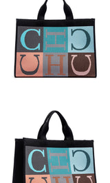 CHCH Women's Tote Bag New Letter Eco friendly Large Capacity Handbag Mommy Shopping Bag 42 * 12 * 31cm