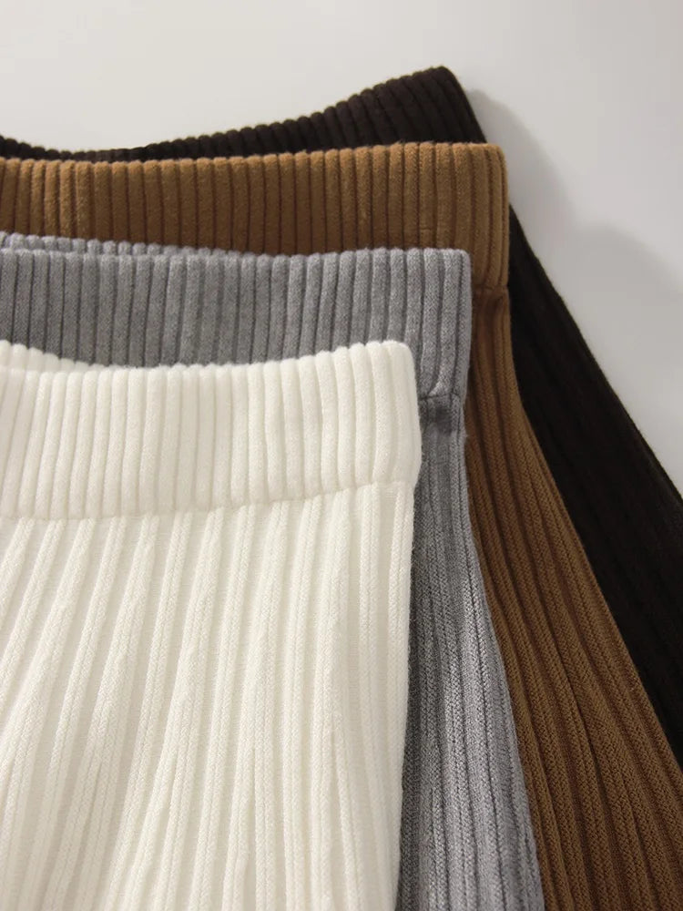 Elegant Knit Pleated Mini Skirt for Women