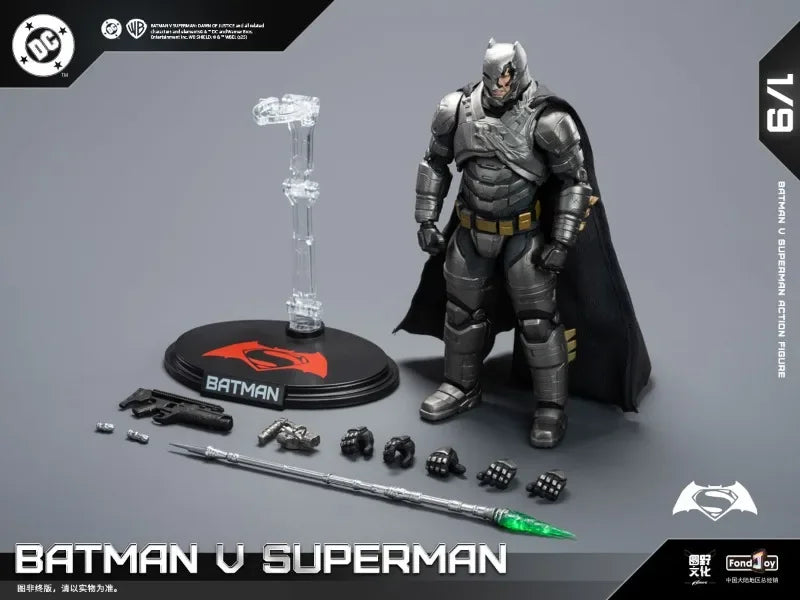 In Stock Fondjoy Batman VS Superman 1:9 Scale Action Figure Set DC Comics Movie Authentic Interchangeable Heads Boys Gifts Model