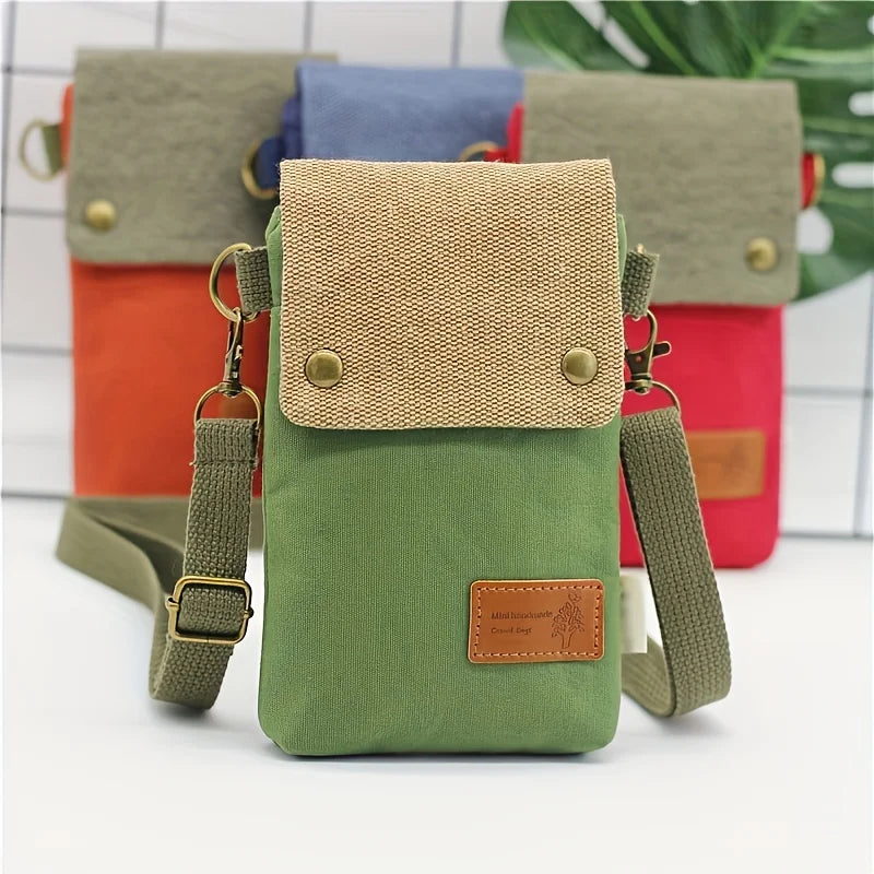 Mini Canvas Crossbody Phone Bag